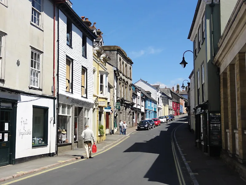 East Street, Ashburton, the Devon market town where Carlile was born in 1790.