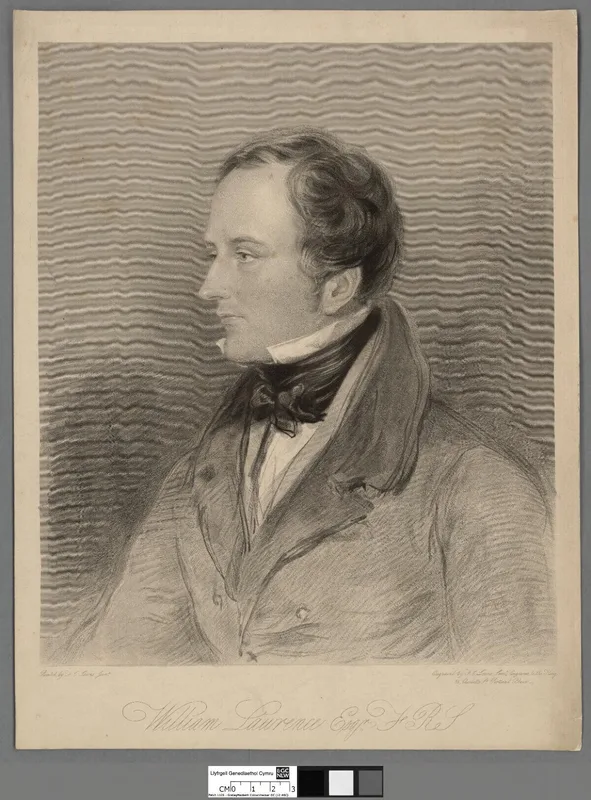 William Lawrence, the surgeon who received Carlile's body for examination in 1843, as drawn by Lewis in 1835.