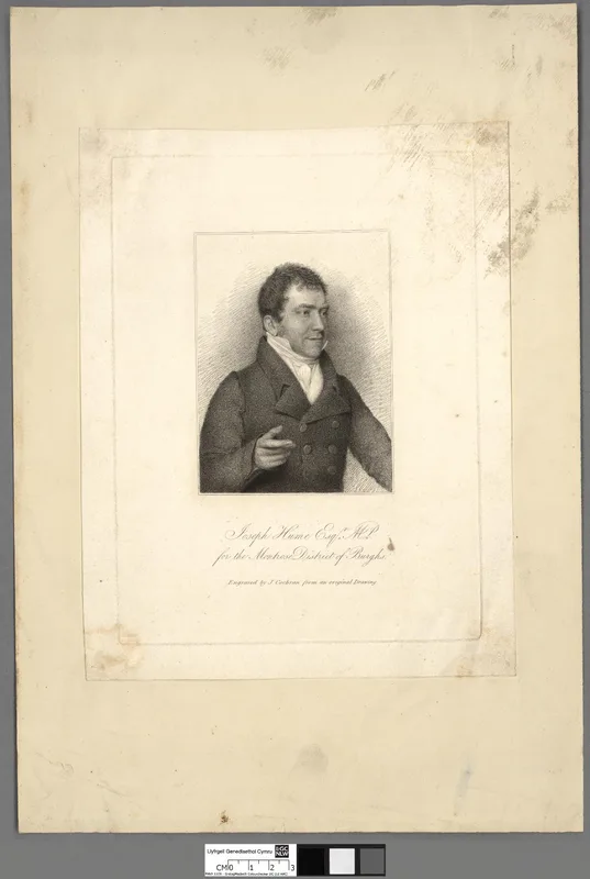 Joseph Hume, who presented Mary-Anne Carlile's petition to the Commons in 1823.