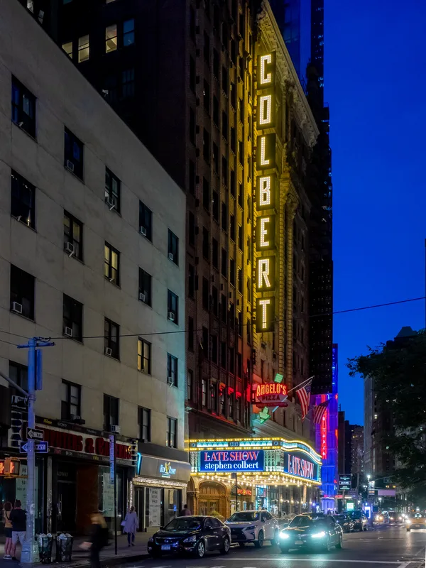 The Ed Sullivan Theater in New York, home of The Late Show, in 2019.