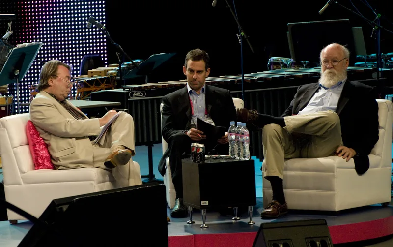 Christopher Hitchens, Sam Harris and Daniel Dennett together in 2009.