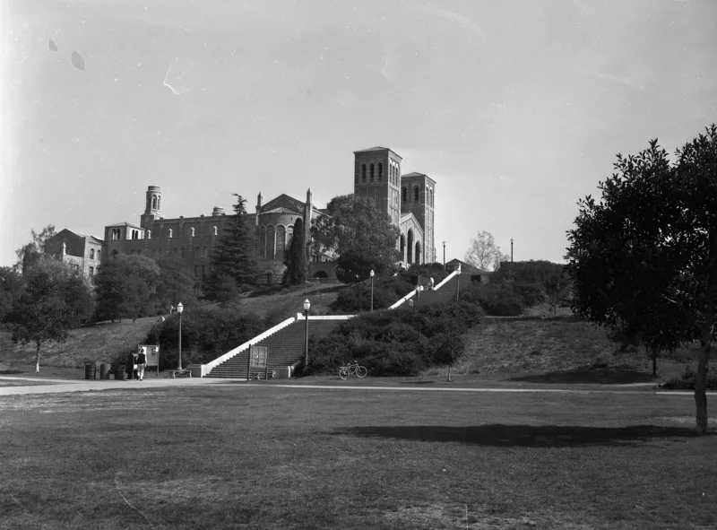 Royce Hall at UCLA, where Harris took his doctorate in neuroscience, in 1956.