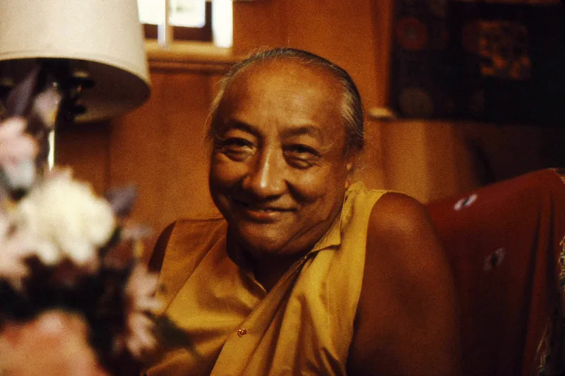 Dilgo Khyentse Rinpoche in 1976. Harris later studied with him in Nepal.