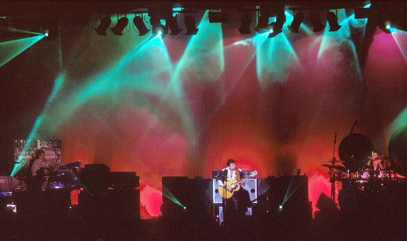 Emerson, Lake and Palmer in concert in 1992. Their song "The Only Way (Hymn)", from 1971, was what Carroll says crystallised his atheism at Villanova.