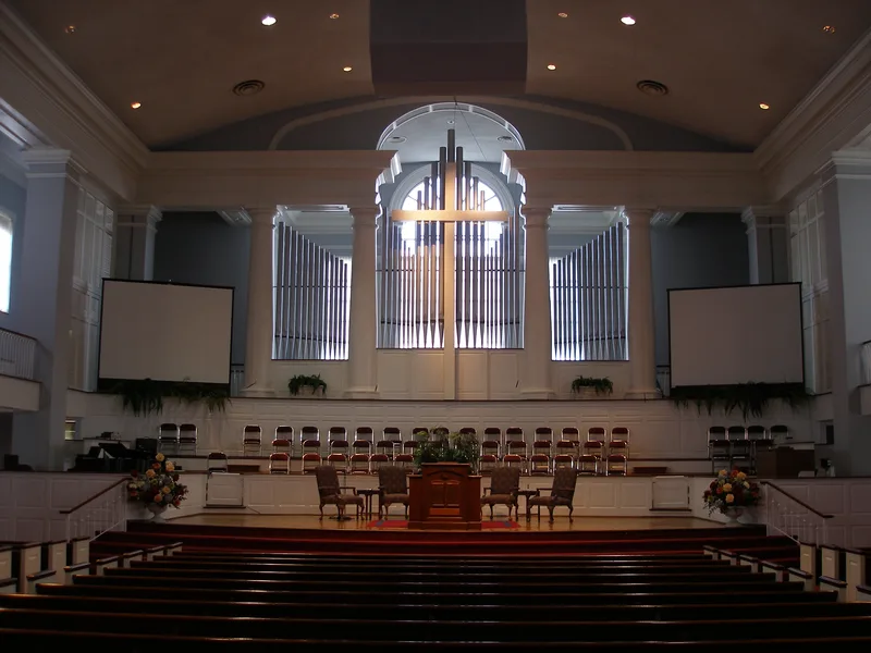 Leavell Chapel at the New Orleans Baptist Theological Seminary, which hosted the Greer-Heard Forum where Carroll and Craig debated in 2014.