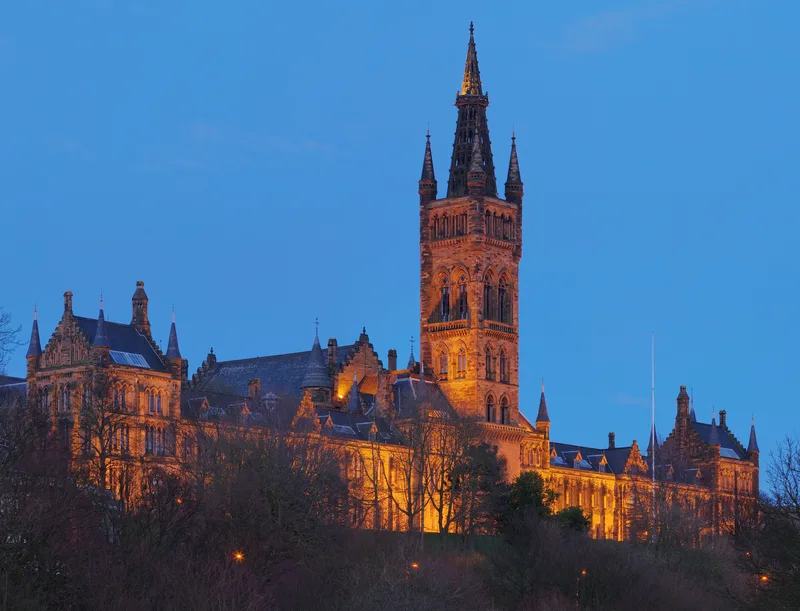 The Gilbert Scott Building of the University of Glasgow, where Carroll gave the Gifford Lectures in 2016.