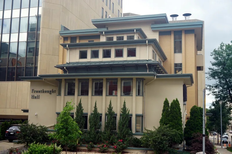Freethought Hall in Madison, Wisconsin, the headquarters of the Freedom From Religion Foundation, which gave Carroll its Emperor Has No Clothes award in 2014.