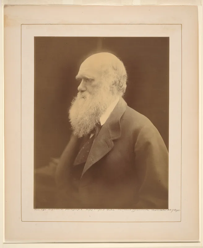 Charles Darwin, photographed by Julia Margaret Cameron in 1870.