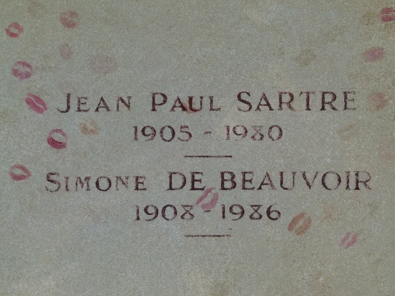 Simone de Beauvoir and Jean-Paul Sartre are buried together in the Montparnasse cemetery in Paris.