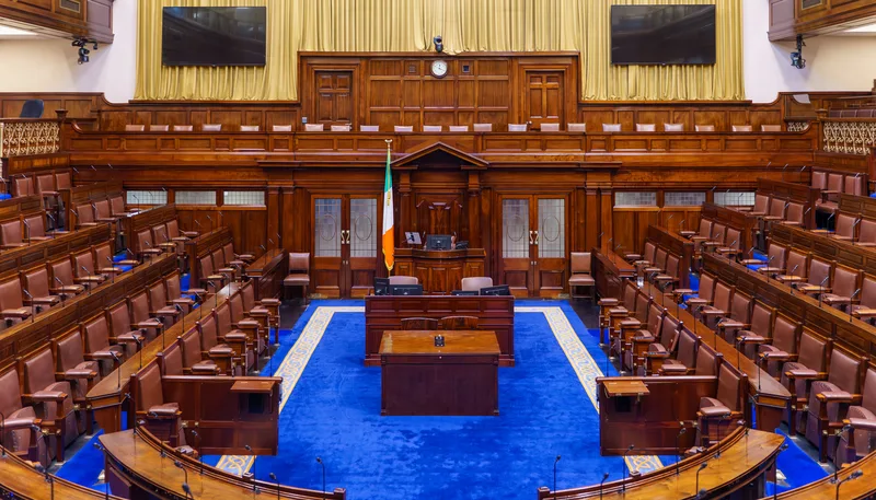 The chamber of Dáil Éireann, where the referendum on blasphemy was debated in September 2018.