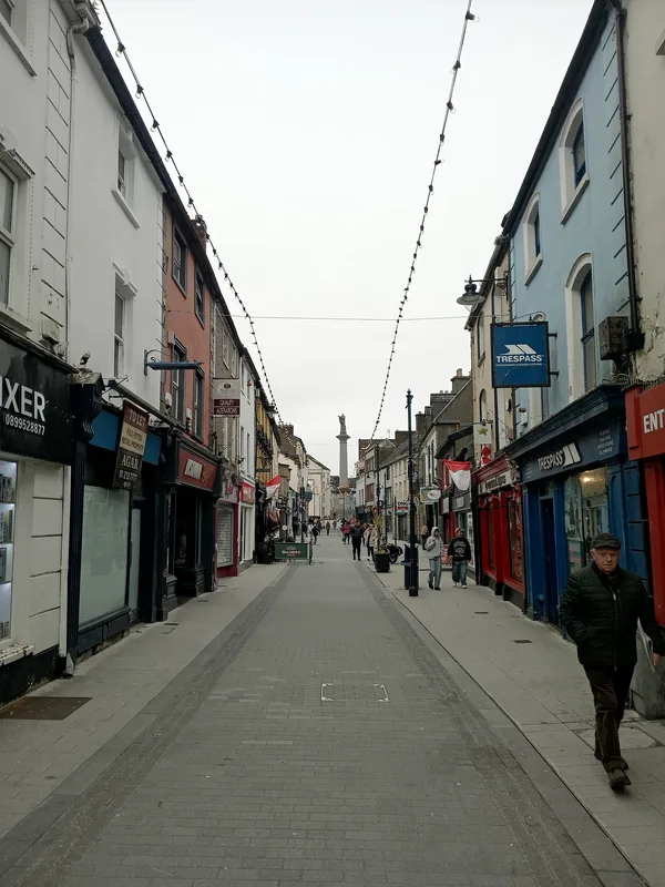 O'Connell Street in Ennis, County Clare, where the complaint against Fry was made, in a modern photograph.