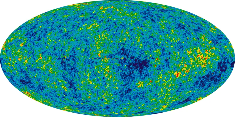 The cosmic microwave background, mapped by NASA's WMAP satellite.