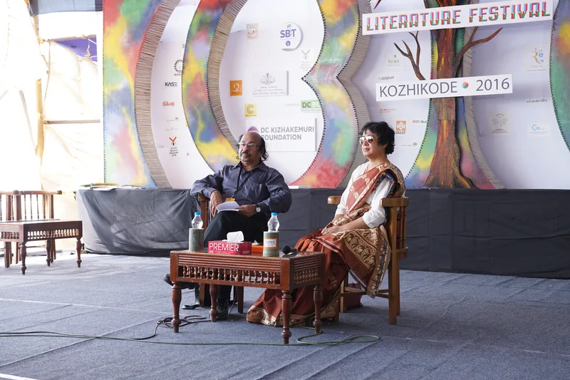 Taslima Nasrin at the Kerala Literature Festival, 2016.