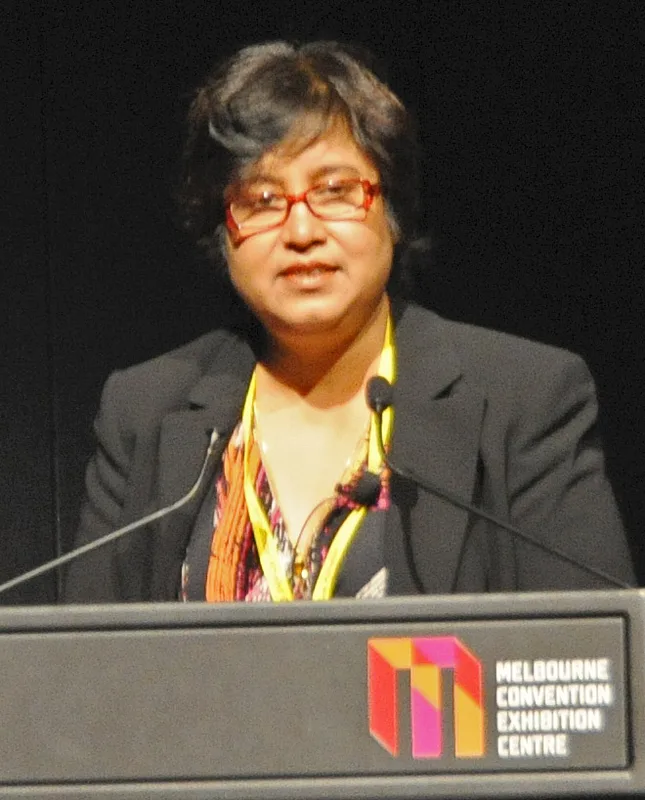 Taslima Nasrin at the Global Atheist Convention, March 2010.