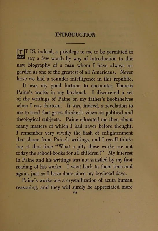 Edison's introduction, page vii: the Paine volumes on his father's shelf.