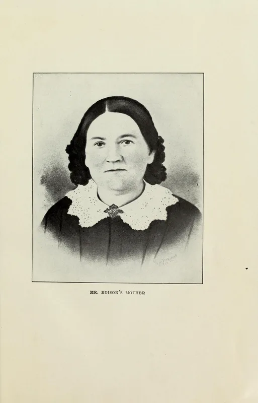 Nancy Elliott Edison, his mother, from Dyer and Martin's biography of 1910.