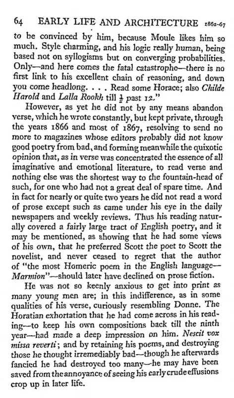 Hardy's notebook entry on Newman's Apologia, 2 July 1865: "there is no first link to his excellent chain of reasoning," as printed in The Early Life (1928).