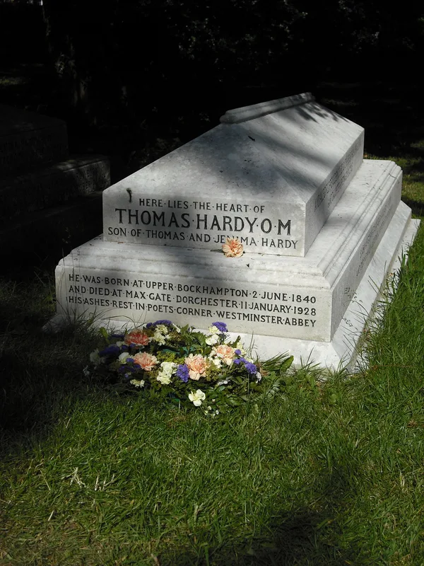 The grave at Stinsford where Hardy's heart was buried in January 1928.