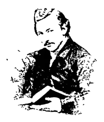 Thomas Hardy at twenty-one, in 1861, from a drawing reproduced in The Early Life of Thomas Hardy (1928).