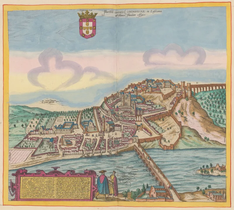 Coimbra, where Da Costa studied canon law, in a view of 1596.