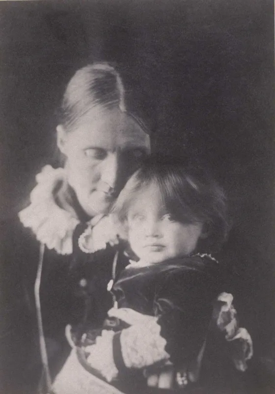 Julia Stephen with her infant daughter Virginia, photographed by H. H. H. Cameron in 1884.