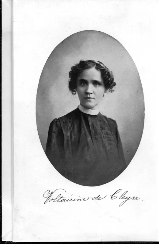 Voltairine de Cleyre, the frontispiece of her Selected Works (1914).