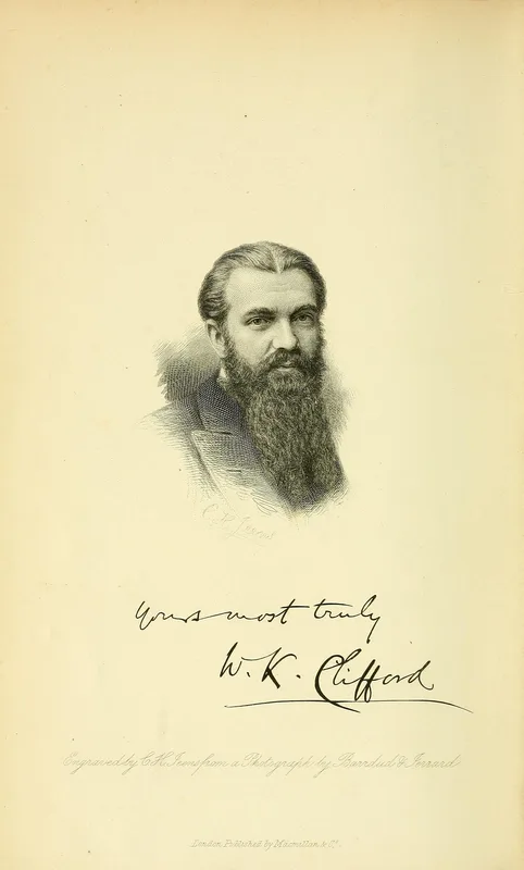 W. K. Clifford, the engraved frontispiece of his Lectures and Essays (1879).