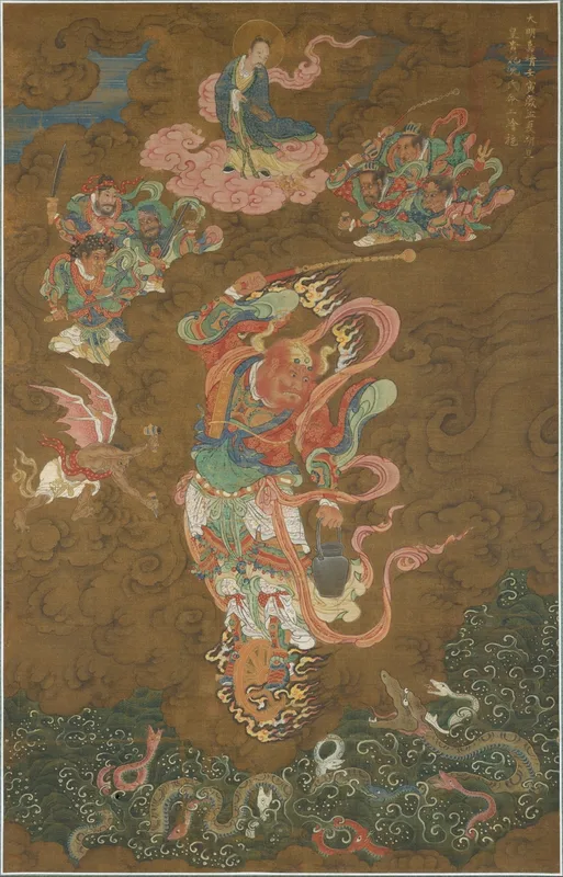 Lei Gong, the god of thunder, in a Ming-dynasty image of 1542: the belief Wang argued against, pictured long after his time.