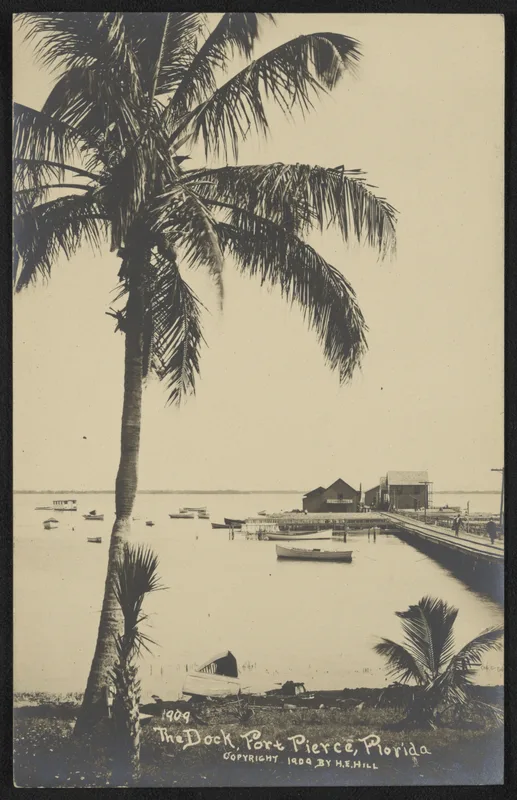 The dock at Fort Pierce, Florida, about 1909. Hurston spent her last years in the town.